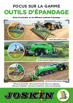 Focus sur la gamme outils d'épandage