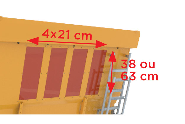 TRANS-SPACE - 4 ventanas con cierre de plexiglás