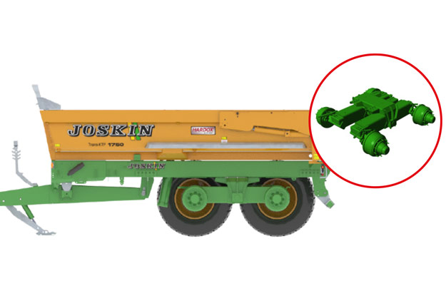 TRANS-KTP 9/11/15/17 - onderstel van het type schommelassen