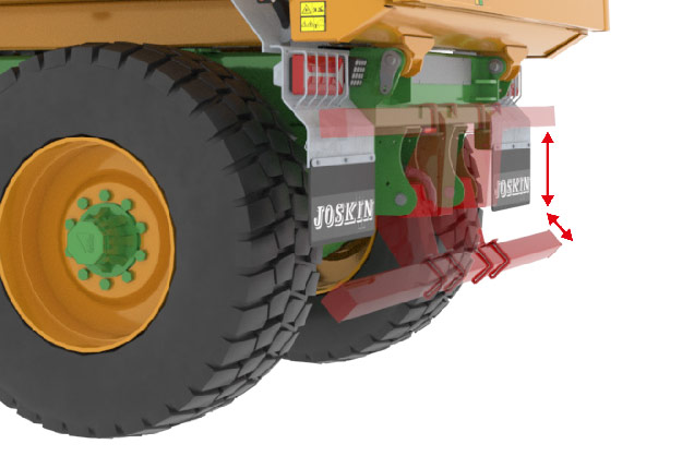 TRANS-KTP 22/24/31/27/34 - Parachoques trasero hidráulico