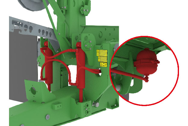 CARGO-LIFT - Hydropneumatische disselvering met 2 cilinders en 1 stikstofbol