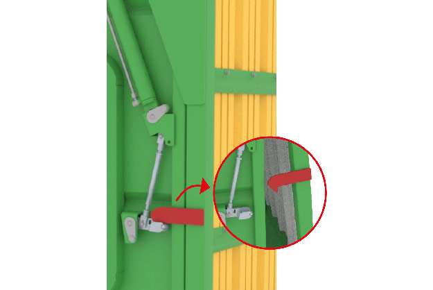SILO-SPACE2 -Dubbele (hydraulische en mechanische) vergrendeling van de achterdeur