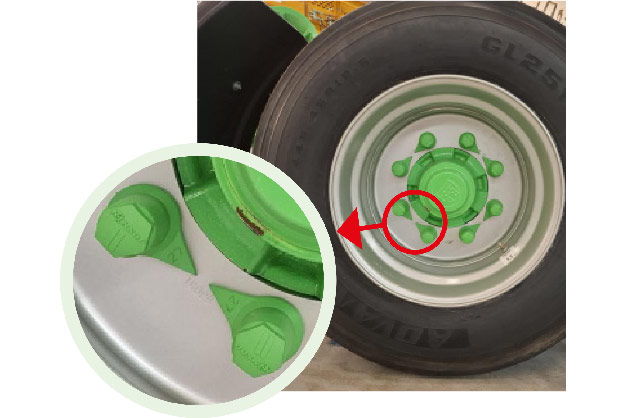 CARGO-LIFT - Tapones con flechas para indicar el aflojamiento de los bulones