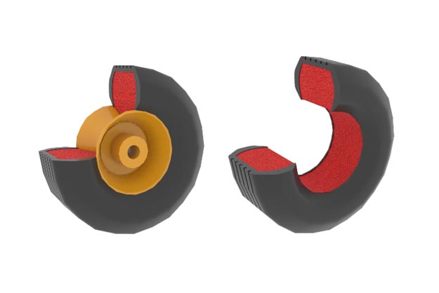 SCARIFLEX - Ruedas de caucho rellenas de espuma