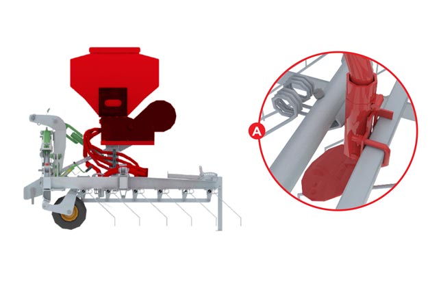 SCARIFLEX - Sembradora neumática (120 o 300 l) con accionamiento eléctrico o hidráulico con DPA