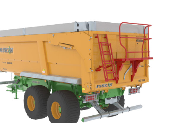 TRANS-CAP - Pasarela y escalera galvanizadas y atornilladas en la parte delantera de la caja