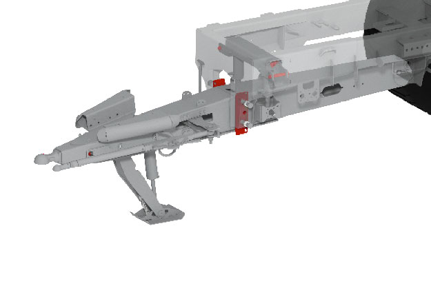 DRAKKAR - Guía lanza de acero para la suspensión delantera