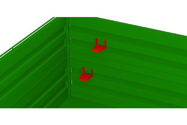 TETRA-CAP - Peldaños galvanizados en el interior de la caja