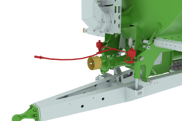 VOLUMETRA - Timon à suspension hydraulique simplifiée à charge avec 2 boules d'azote