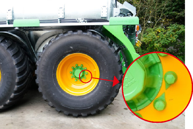 VOLUMETRA - Capuchons de goujons avec flèches d'alerte de desserrage