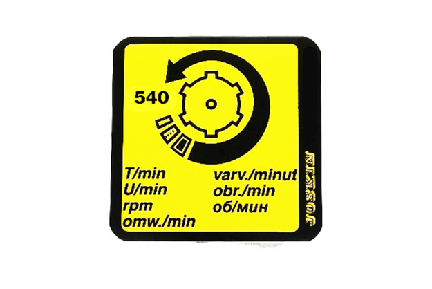 TR, BJ & BEV - Prise de force 540 tr/min